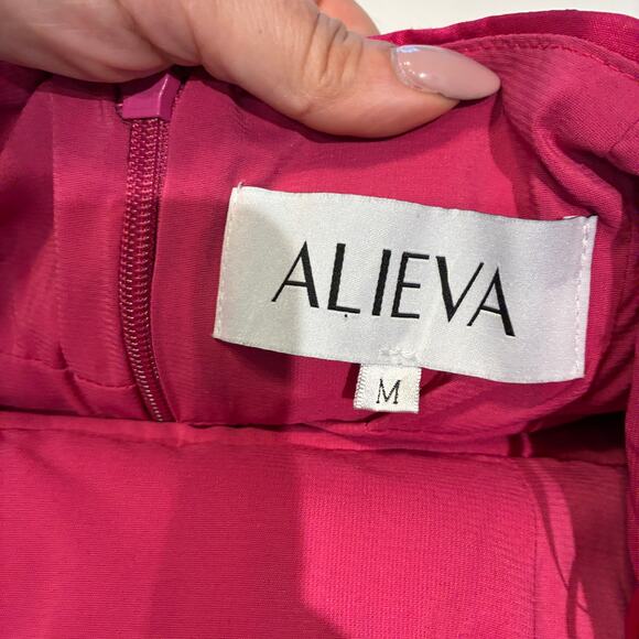 Alieva Fuchsia Strapless Cocktail Dress Sz Medium - Picture 4 of 10